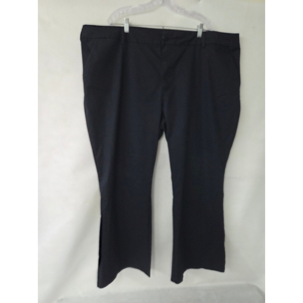 Lee Wrinkle Free Black Straight Leg Trousers Plus Size 28W Medium Office Casual